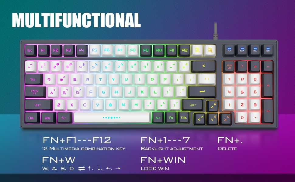 Геймърска клавиатура RedThunder K96 RGB