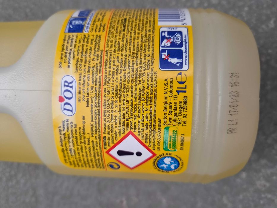 1бр-3.49€ 2бр-5.99€ D'Or натурален течен сапун за под, 1Л, премахва петна