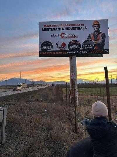 Panou publicitar stradal 64 mp la DN 11 intrarea in Brasov