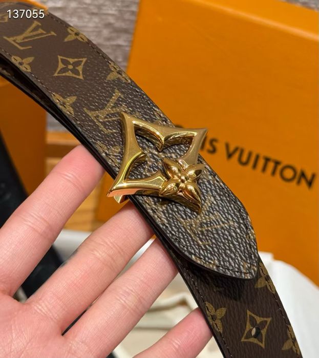 Ремень двусторонний Louis Vuitton Flowergram 20 mm