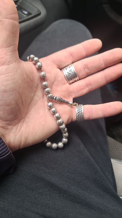 N Matanii rozalie tasbih misbaha argint masiv 925,33 margele