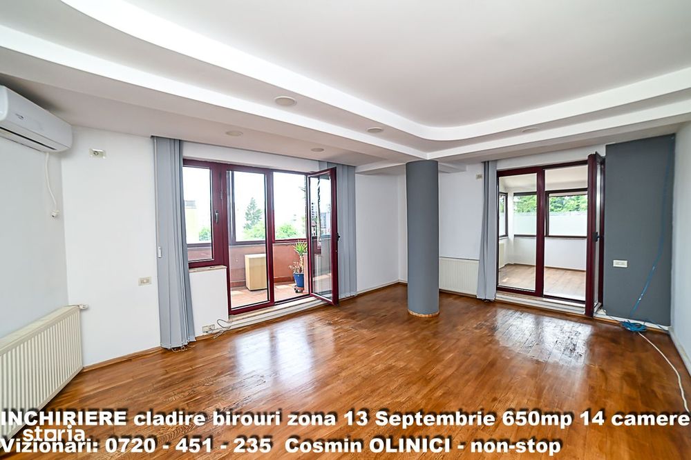 Spatii birouri de inchiriat zona 13 Septembrie I S+P+3 I 650 util
