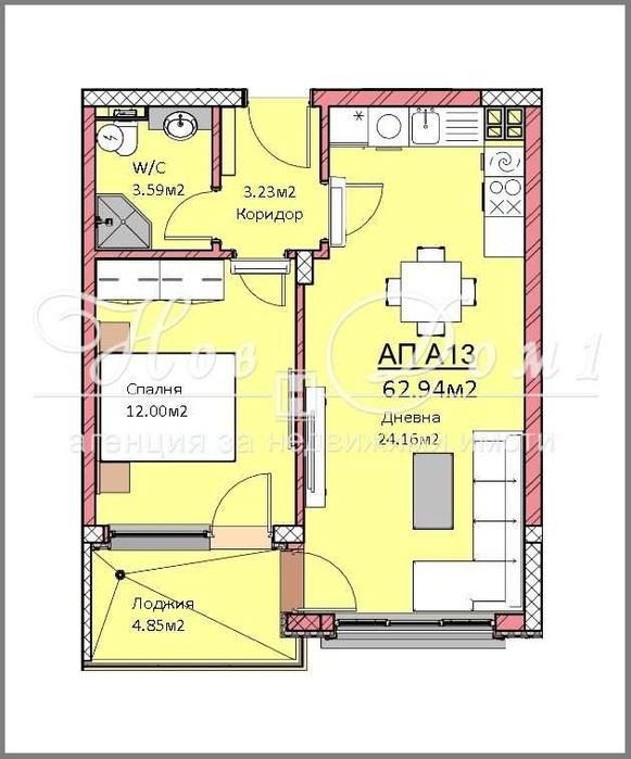 Продава се Двустаен апартамент в Варна, Виница - 63 кв.м за 1408 €/кв.м - Снимка #3