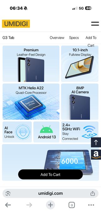 Tableta noua sigilata 2025 Umidigi g3 tab cu sim 10” 600ah face id