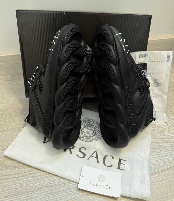 Adidasi Versace Chain Reaction Negru Marimi 36-44 Unisex