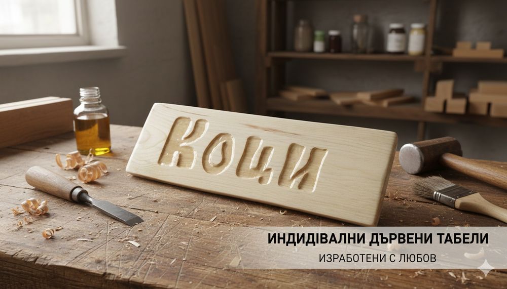 Изработка на дървени табели