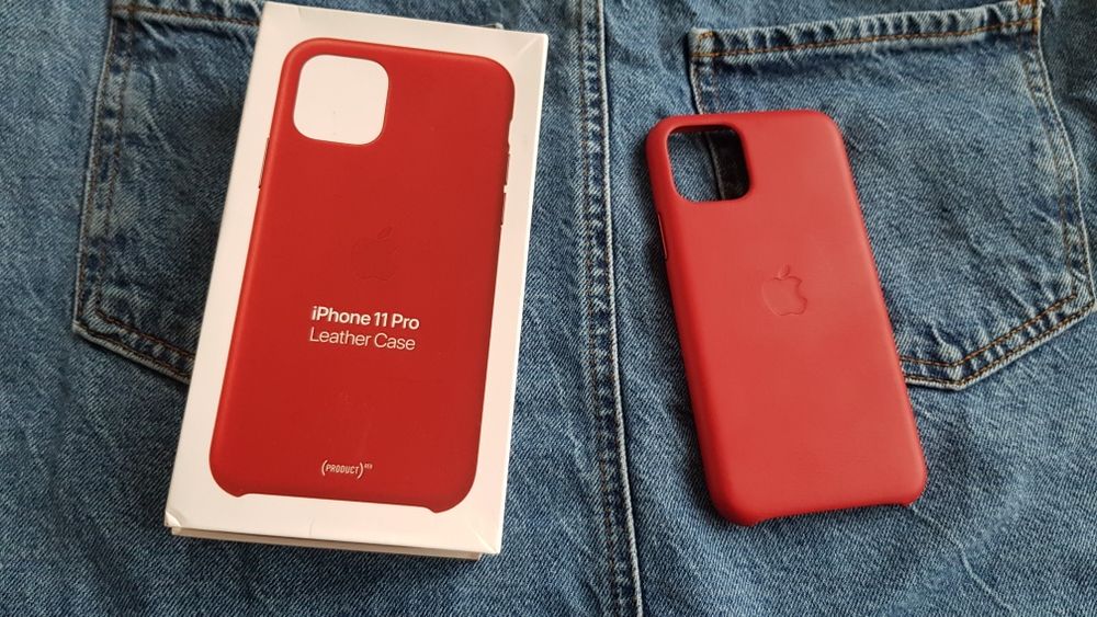 Husa Leather Originala Apple Iphone 11 Pro!Noua!Piele naturala! Red
