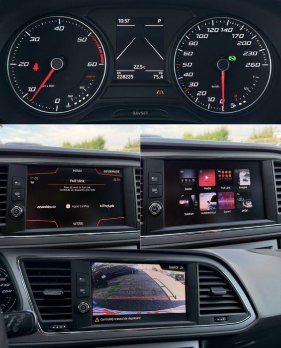 Seat Leon Xcellence DSG 2017, 2.0 TDI 150CP Euro6, Cutie automata. Carplay, Keyless, Front/Lane Assist, Senzori parcare, Faruri LED, Rate cu avans 0%