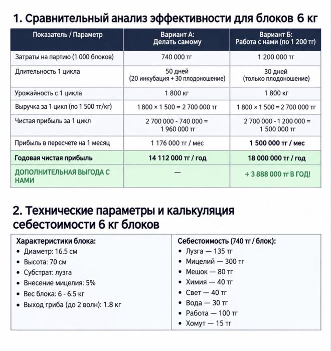 Инкубированнные грибные блоки
