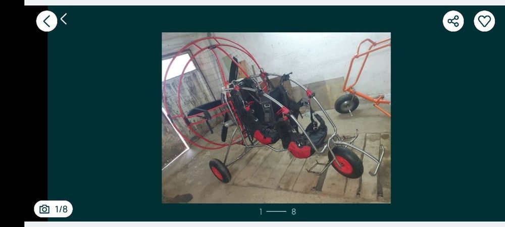 Vând paramotor trike tandem cu motor fresh breze monster hirth F33