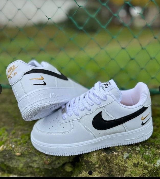 Nike AF1 Low alb/negru
