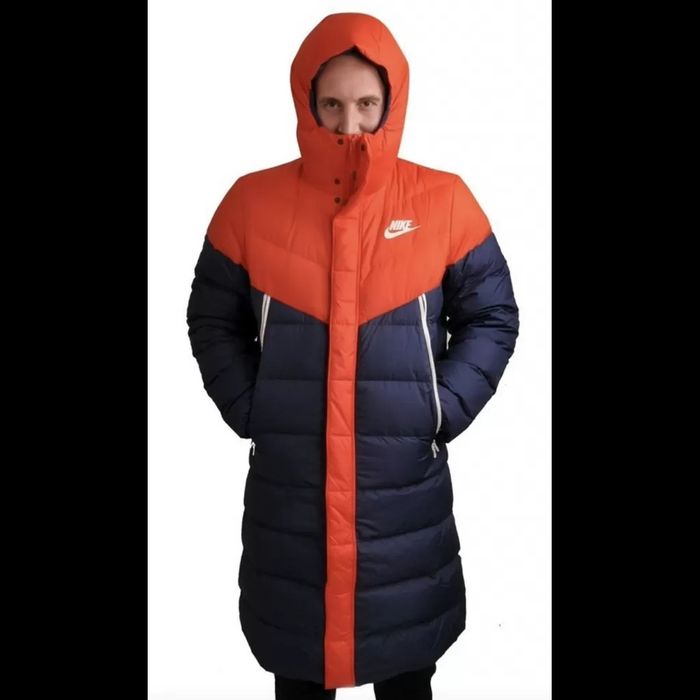 Nike NSW Premium Men's Down Fill Puffer Parka Jacket Blue/Red/White CU