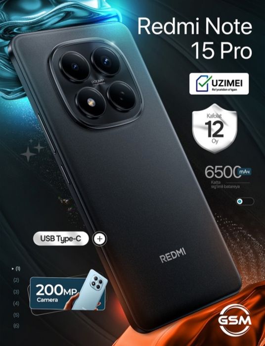 Redmi note 15pro 3mln200ming