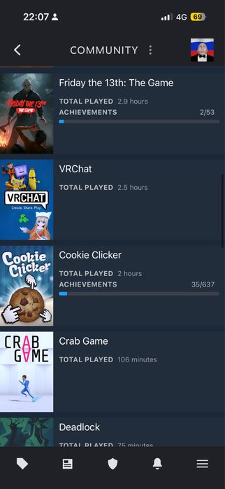 Steam аккаунт ( cs2, dota 2, peak, rainbow six siege