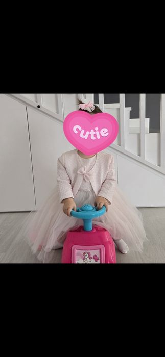 Rochita roz, tul,6-12 M
