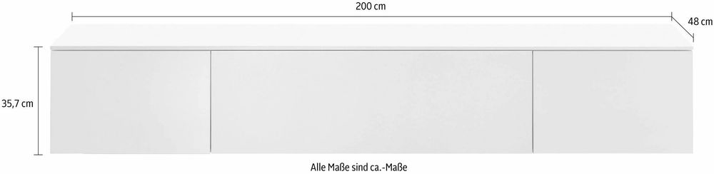 Comoda TV Select, 200 cm, push to open