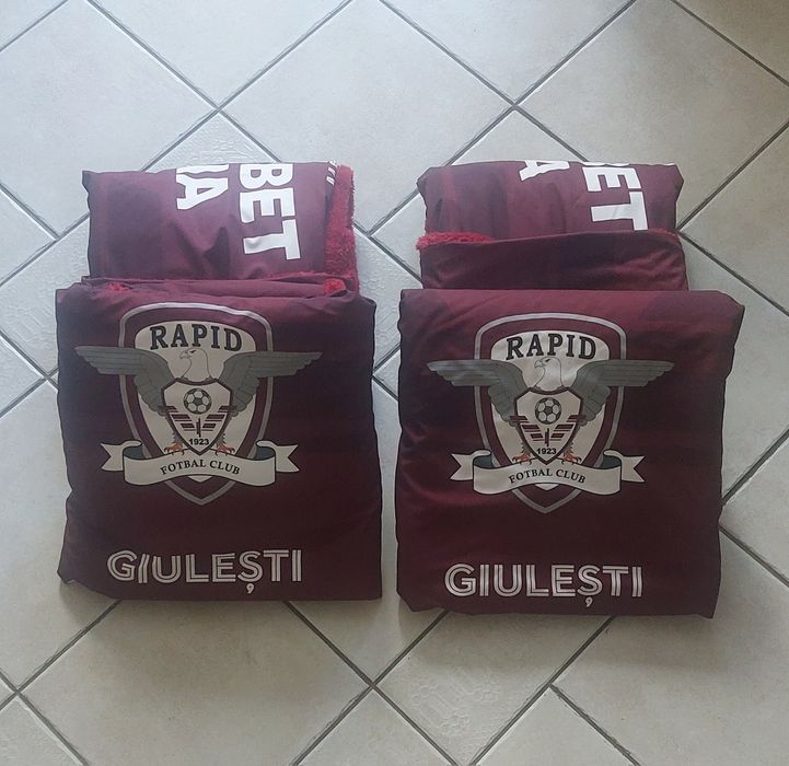 Pături fleece Rapid și tricou CfrCluj