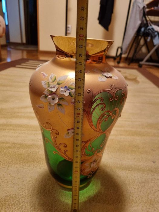 Set 3 piese cristal Bohemia placat cu aur 24k