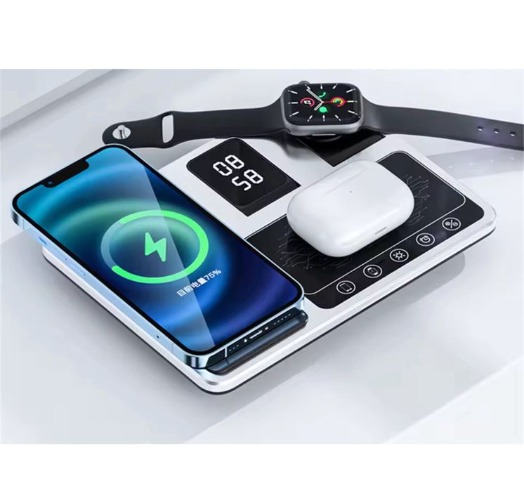 Incarcator Stand Birou Wireless Telefon / Casti / Ceas Iphone Apple
