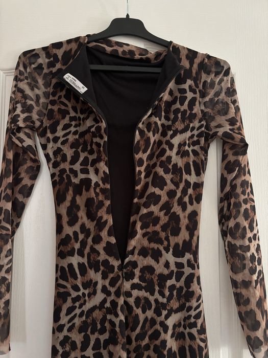 Rochie lunga animal print (imprimeu leopard)