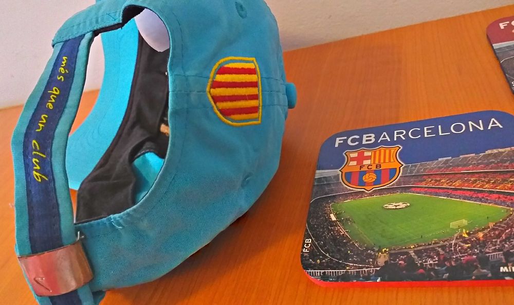 6 Suport pahar Fc BARCELONA-Barca original+2Pelerina Rom-Danemarca2003