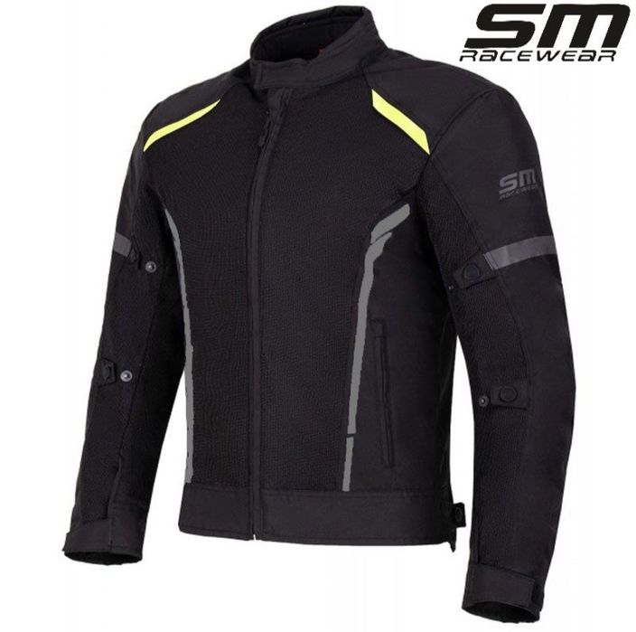 Geaca moto SM Meshtech Black-Neon mărimea S, M, L, XL, 2XL, 3XL Noua!