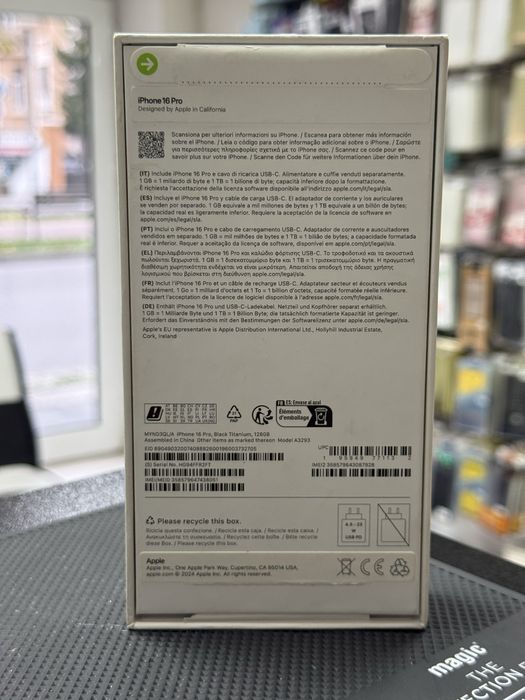 Apple iPhone 16 Pro,Black Titanium,128GB *КатоНов*93%Battery*Гаранция*