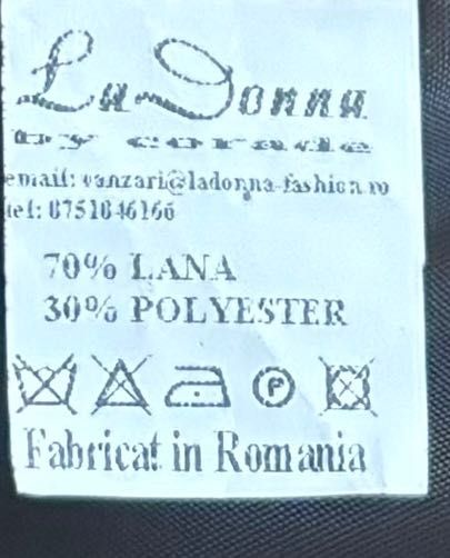 Palton lână mărimea 38