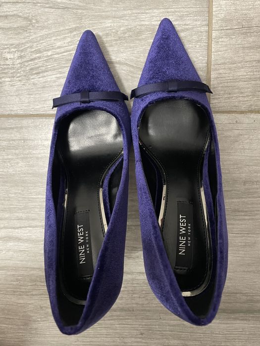 Pantofi mov eleganti cu toc inalt