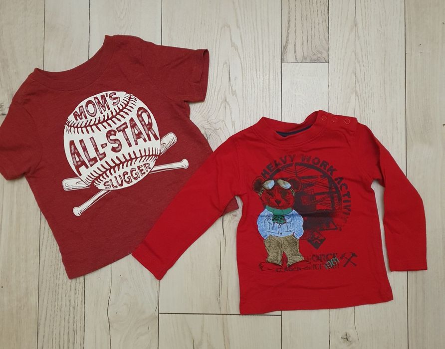 2 бр. блузки за бебе момче, р. 9-12м; 12-18 мес.