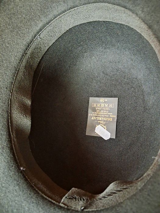 Pălărie elegantă  neagră, lână 100%, 56 cm