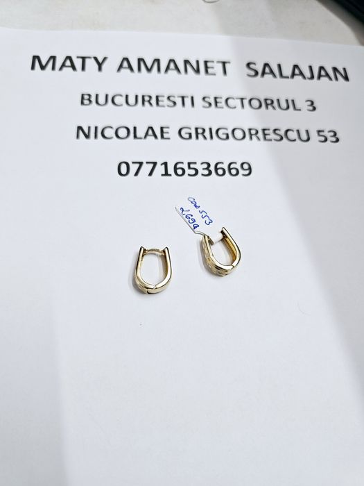 Vand cercei din aur 14 k 2.69 g cod 553
