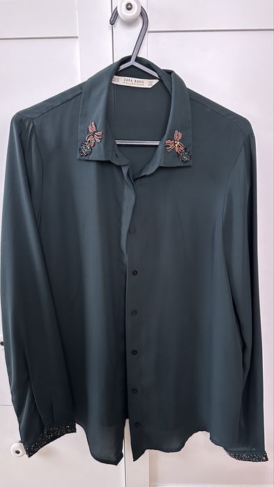 Тъмнозелена риза Zara