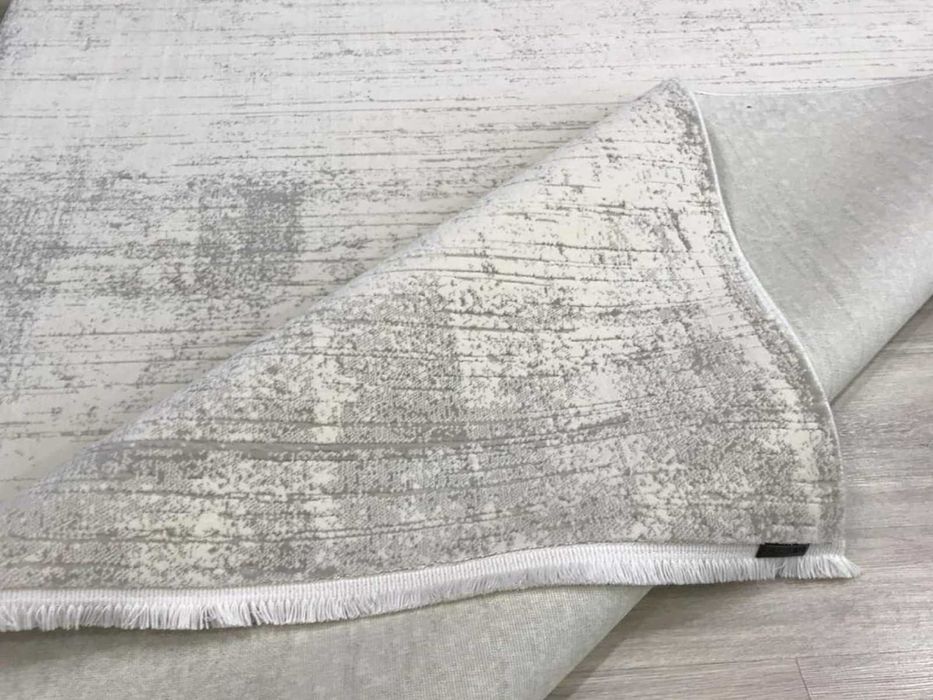 Covor acrilic cu franjuri, 240x340 cm, bej crem