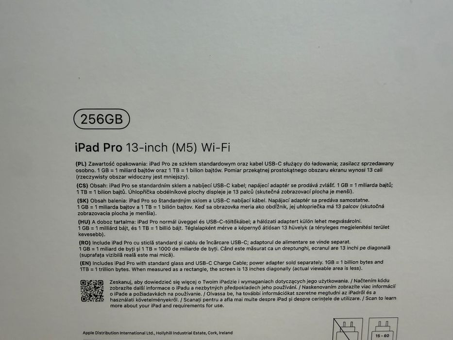 Ipad pro 13", WiFi, 256 GB, Space Black