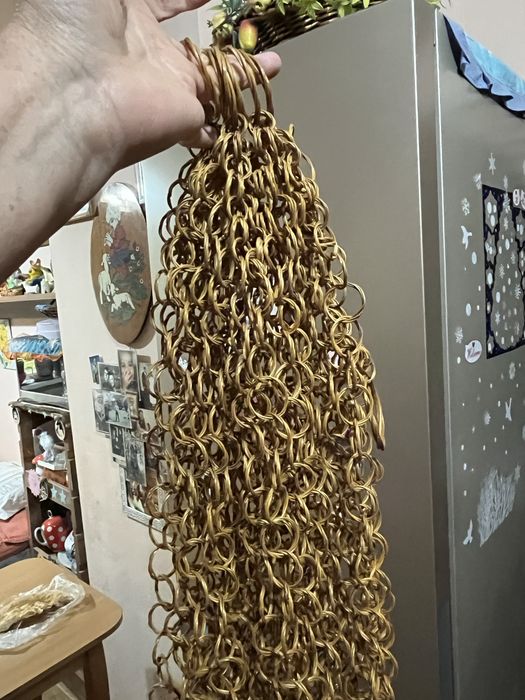 Штора кльчужная из ротанга.