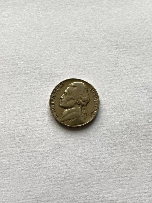 1952 yil AQSh Five Cents (Jefferson Nickel)