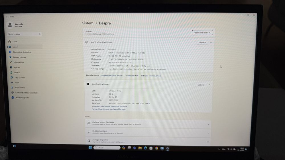laptop asus vivobook 17 x1704va cu procesor intel® core™ i5-1335u pana la 4.6 ghz, 17.3", full hd, ips, 16gb, 1tb ssd, intel iris xᵉ graphics,