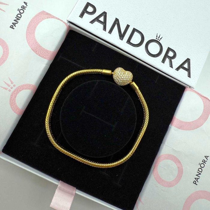 Brățară Pandora cu cristale - Aurie, nouă in cutie
