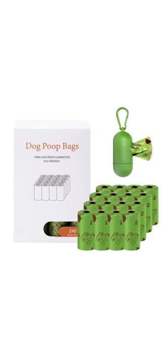 Set 16 role pungi igienice pentru Caini, pisici, 15 pungi/rola