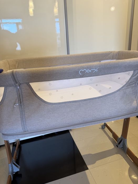 Pătuț bebe Momi smart multifunctional si saltea cocos plus câteva lenjerii bumbac!
