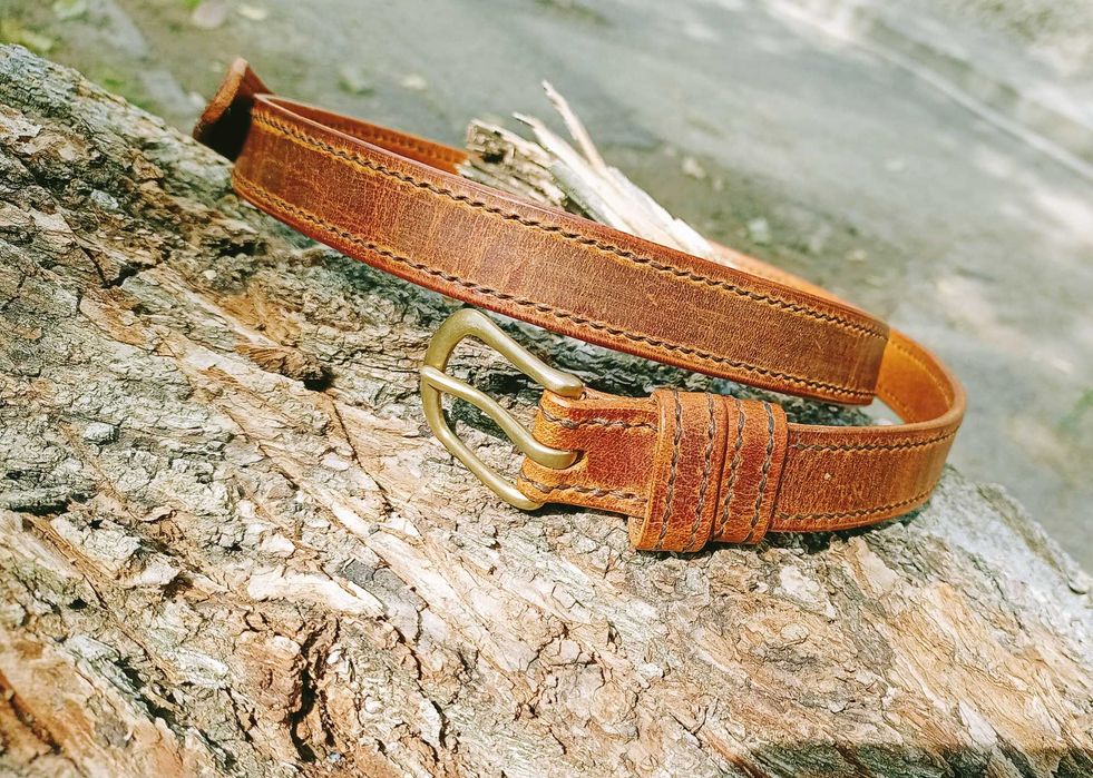 Кожаный мужской ремень