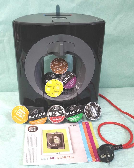 Кафемашина с гаранция 1 година NESCAFÉ® Krups Dolce Gusto OBLO.Black за капсули система Долче густо