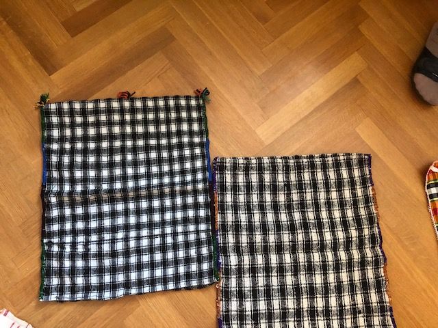 Родопски автентични везани вълнени ткани торбички