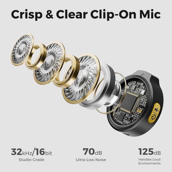 Безжични микрофони NearStream Lavalier за iPhone/Android/PC.