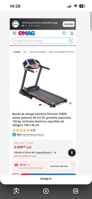 Bandă de alergat Fit Tronic T5000
