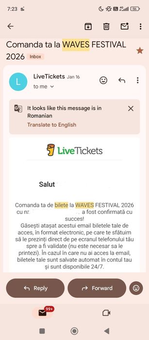 Bilet Waves 2026 Bāile 1 Mai
