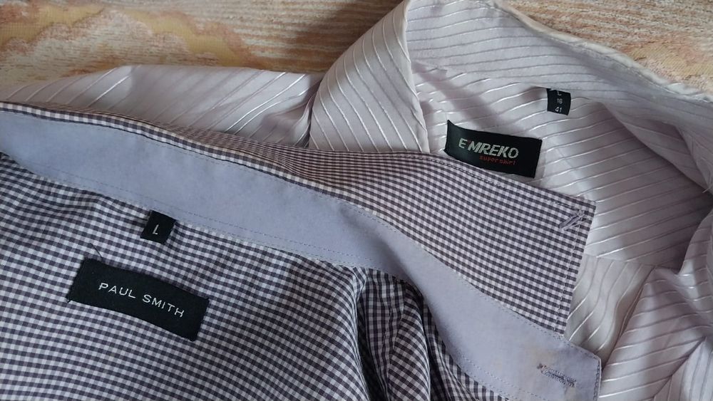 Рубашки галстуки.