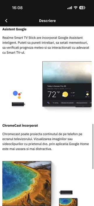 Chromecast Mediaplayer REALME Android TV 11 Stick
