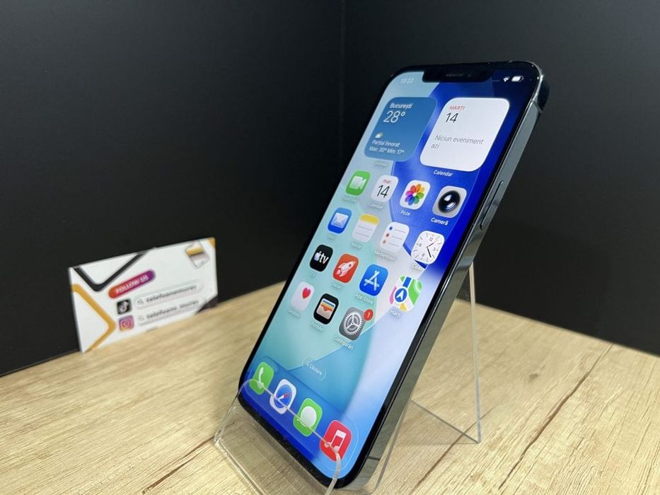 iPhone 12 Pro Max 256Gb Pacific Blue Second-Hand 3 ani garanție, Telef
